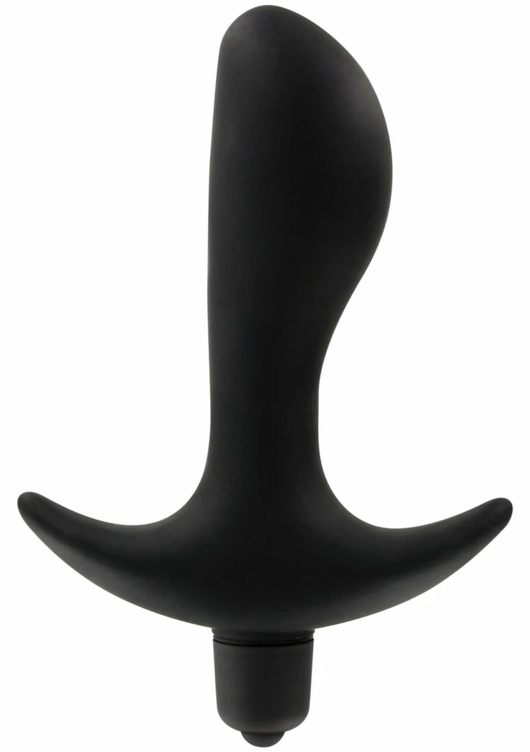 TOYJOY Private Dancer Silicone Vibrating Plug with Flared Base Black