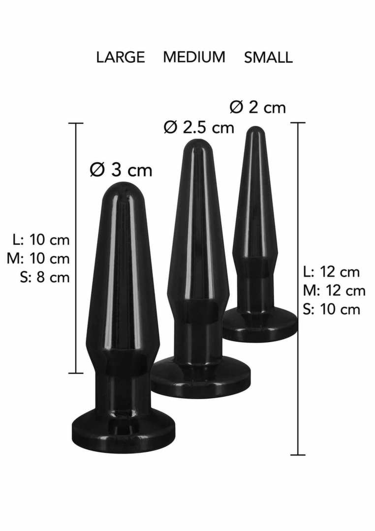 TOYJOY Best Butt Buddies Set - 3-Piece TPE Anal Plug