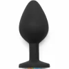 TOYJOY Rainbow Booty Jewel Medium silikonowy z ozdobnym krysztaÅ‚em