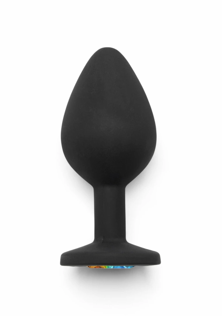 TOYJOY Rainbow Booty Jewel Medium silikonowy z ozdobnym krysztaÅ‚em