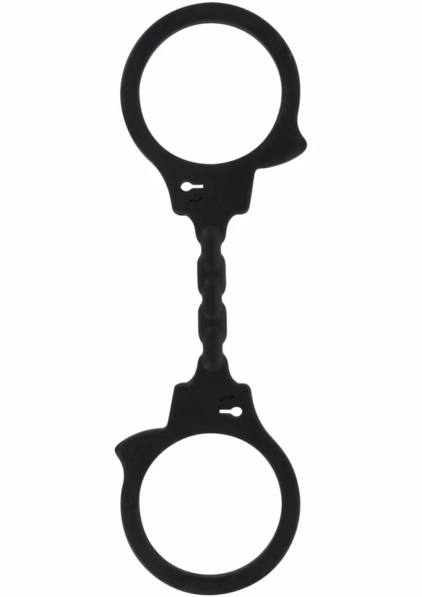 ToyJoy Stretchy Fun Cuffs silikonowe elastyczne kajdanki uniwersalne czarne