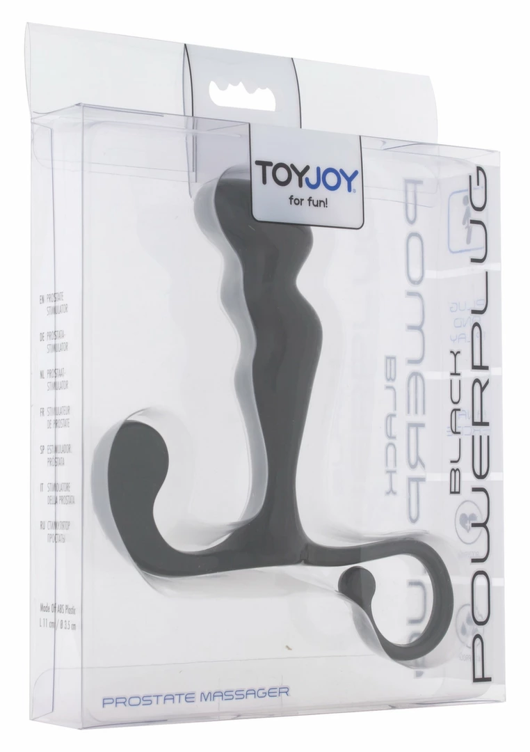 ToyJoy Power Plug Prostate Massager model ergonomiczny czarny 13 cm