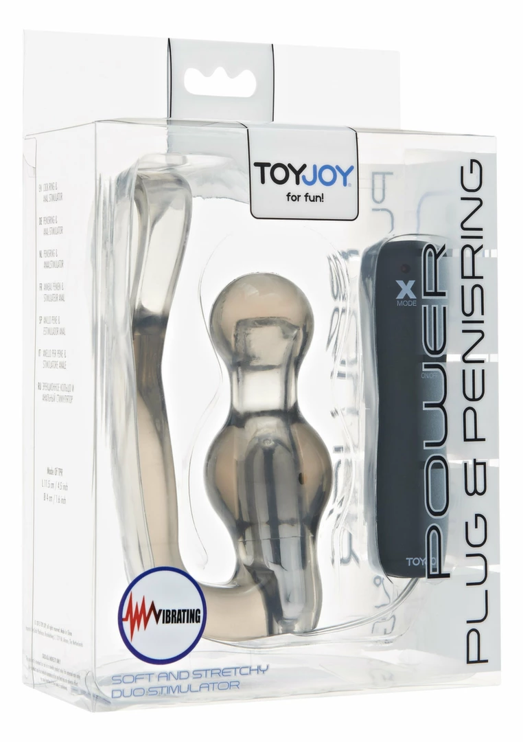 TOYJOY Power Plug & Penisring Vibrating - wodoodporny zestaw wibrujÄ…cy TPE