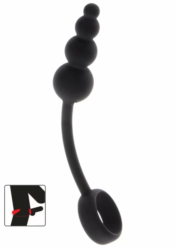 Manpower by TOYJOY Anal Plug & Performance Ring Silicone Black