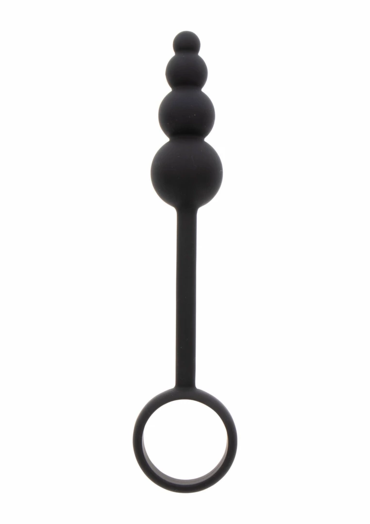Manpower by TOYJOY Anal Plug & Performance Ring Silicone Black. Anal beads. See functions