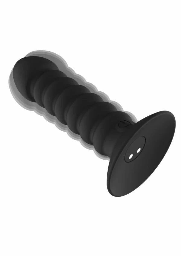 ToyJoy Vibrating Anal Plug Medium silikonowy wibrujÄ…cy korek 11 cm czarny