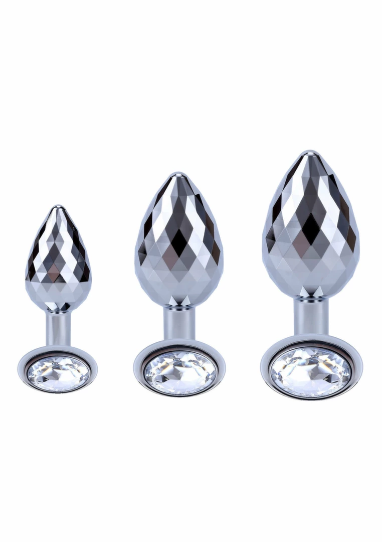 TOYJOY Disco Diamond Plug Large aluminiowy z krysztaÅ‚em 8
