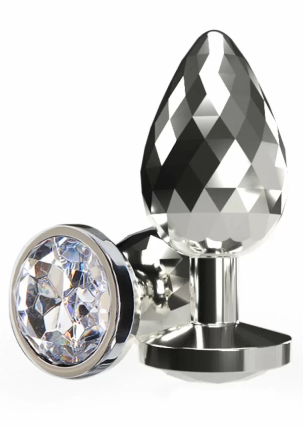 TOYJOY Disco Diamond Plug Large Aluminum Gem Base Silver
