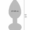 TOYJOY Disco Diamond Plug Large Aluminum Gem Base Silver. Butt plug. Product details include functions