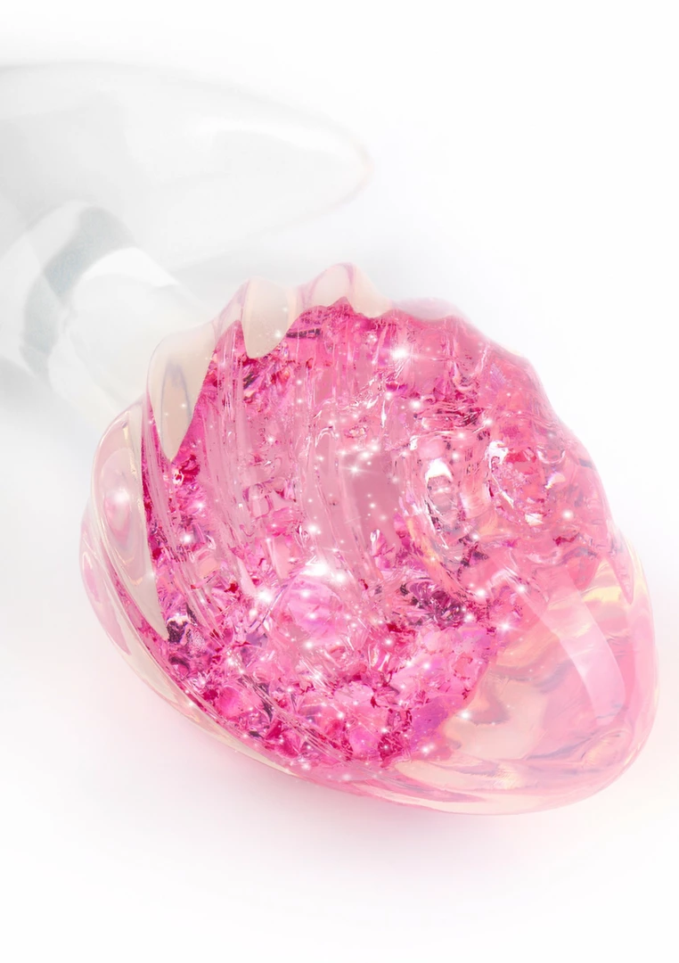 ToyJoy Crystal Plug Small Liquid Silicone Sparkling Base 7.5 cm. Butt plug