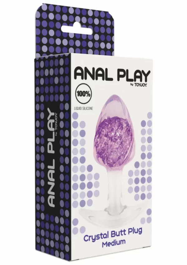 ToyJoy Crystal Plug Medium silikonowy z krysztaÅ‚owÄ… ozdobÄ… 8