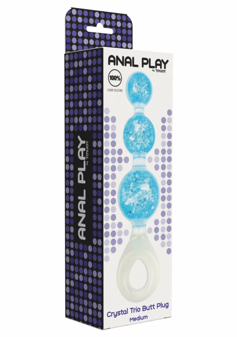 ToyJoy Crystal Trio Medium - Silicone Anal Plug with Crystal