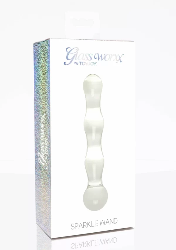 TOYJOY GLASS WORXX Sparkle Wand szklana rożdżka falista 20