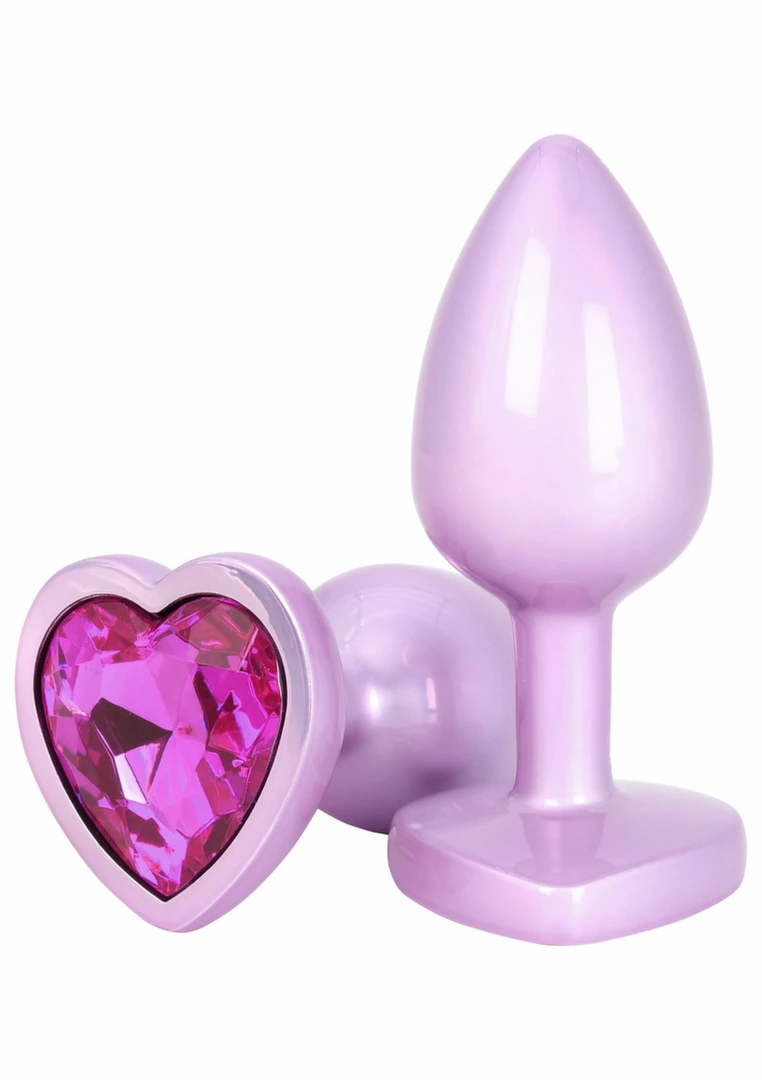 ToyJoy HAPPINESS Time To Shine Plug Heart-Shaped Gem Aluminium Small