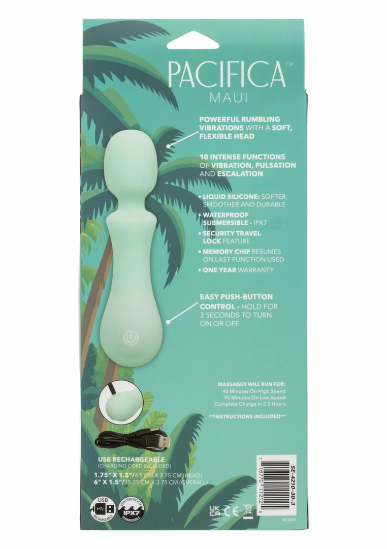 CalExotics Pacifica Maui Massager Liquid Silicone Waterproof