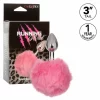 CalExotics Running Wild Bunny Tail Metallic Plug with Fluffy Accent. Butt plug
