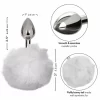 CalExotics Running Wild Bunny Tail Metallic Plug with Fluffy Accent. Butt plug