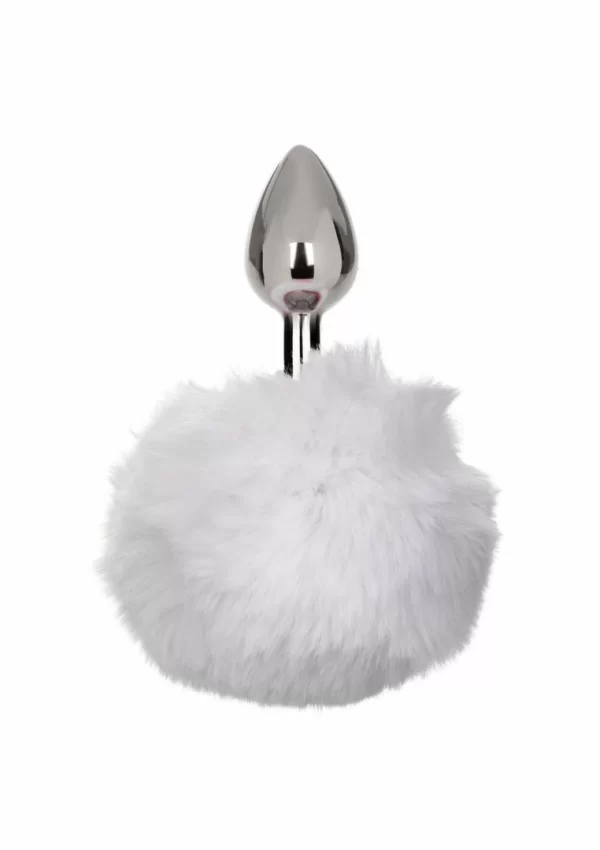 CalExotics Running Wild Bunny Tail Metallic Plug with Fluffy Accent
