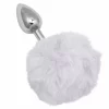 CalExotics Running Wild Bunny Tail Metallic Plug with Fluffy