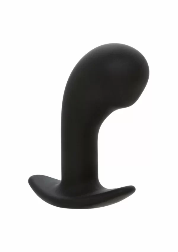 Rock Bottom Curved Probe Silicone Intimate Device USB Rechargeable Black - Anelma Rock Bottom Curved Probe Silicone Intimate Device USB Rechargeable Black