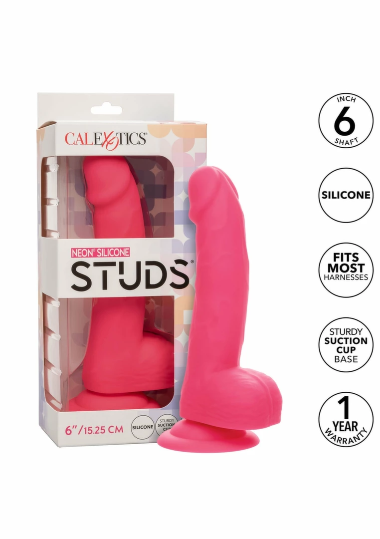 CalExotics Neon Silicone Studs 6 inch silikonowy model z przyssawkÄ… - Anelma erotiikkaliike