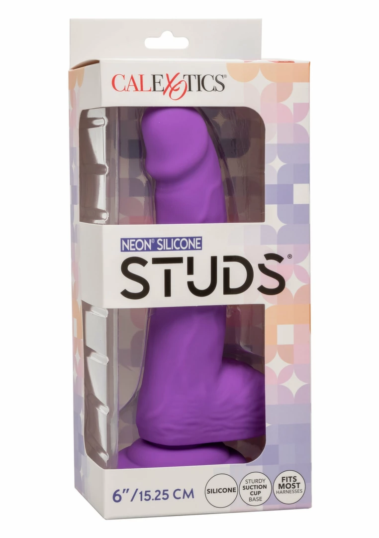CalExotics Neon Silicone Studs 6 inch - silikonowy model z przyssawkÄ… - Anelma sexshop