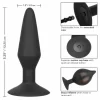 CalExotics Large Silicone Inflatable Plug with Suction Base 13.25cm. Black. See functions