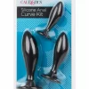 CalExotics Silicone Anal Curve Kit 3-Piece Set with Suction