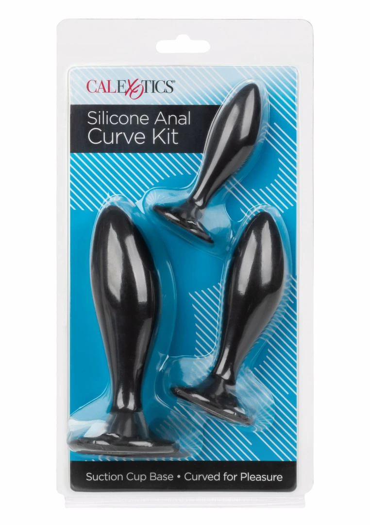 CalExotics Silicone Anal Curve Kit 3-Piece Set with Suction