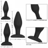 CalExotics Silicone Anal Exerciser Kit 3-Piece Graduated Set Black. Butt plug. See functions