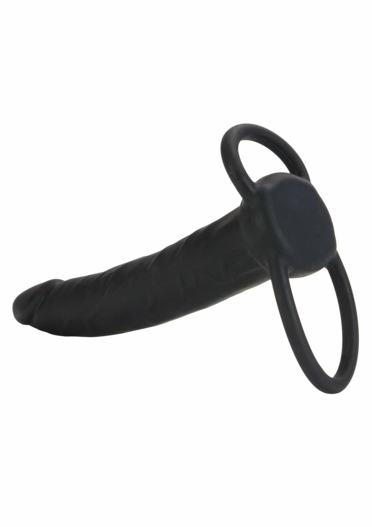 CalExotics Silicone Double Rider podwojny model silikonowy czarny - Anelma eroticshop