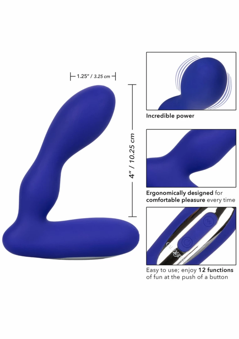 Eclipse Pleasure Probe Silicone Wireless Intimate Device Black. Prostate massager. See functions