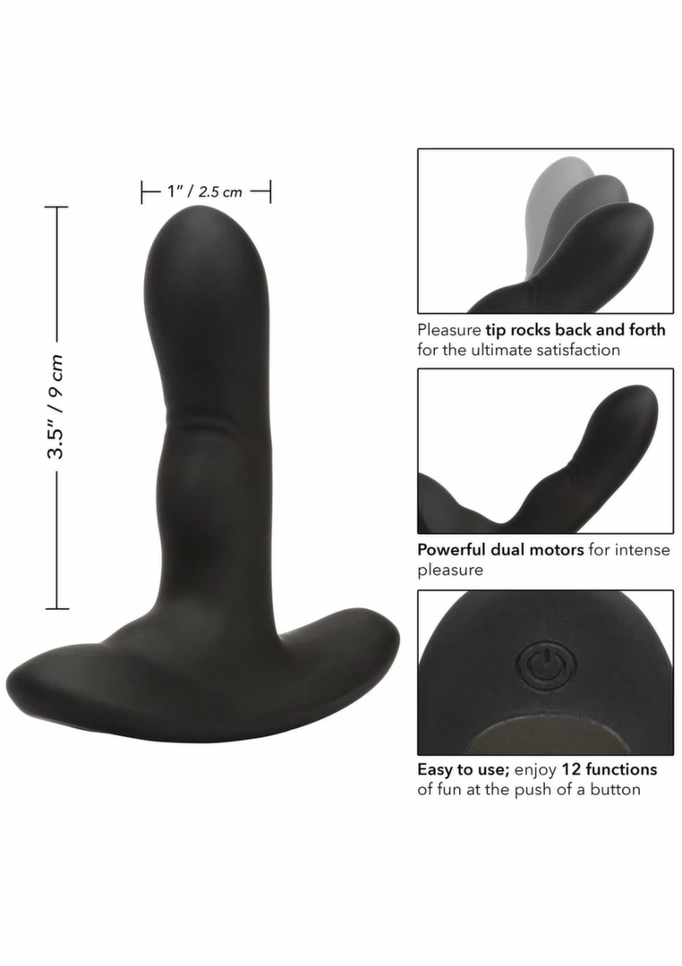 CalExotics Eclipse Rocking Probe Silicone Intimate Machine Black. Prostate massager. See functions