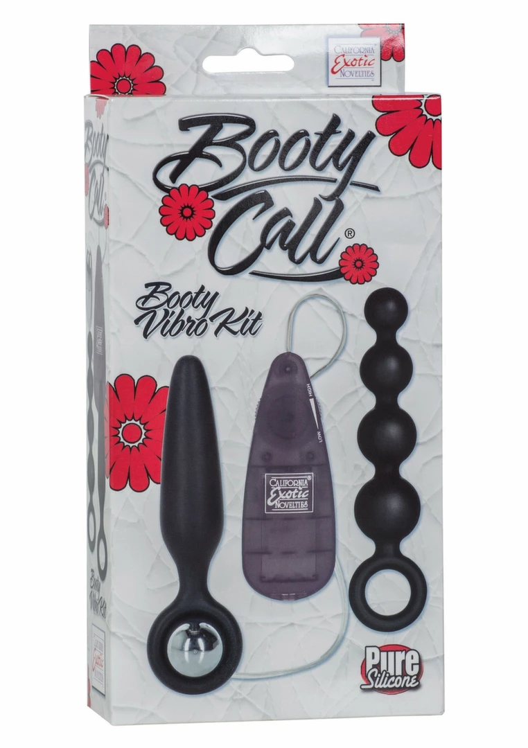 CalExotics Booty Call Booty Vibro Kit - Zestaw silikonowy z wibrujÄ…cym moduÅ‚em