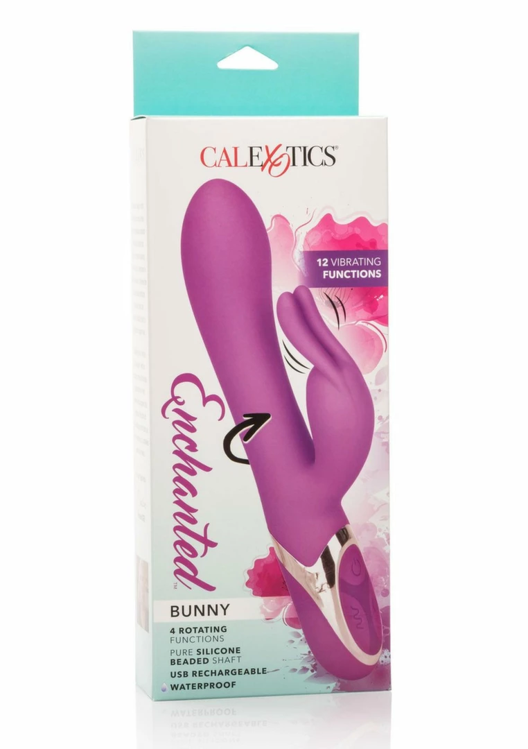 Enchanted Bunny silikonowy masażer dwufunkcyjny 12 trybow