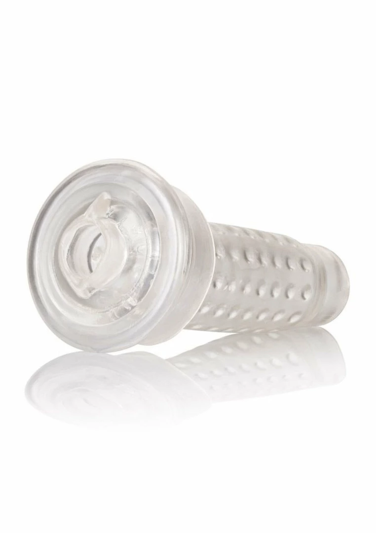 CalExotics Optimum Series Stroker Pump Sleeve Mouth-Shaped TPR Insert - Anelma CalExotics Optimum Series Stroker Pump Sleeve Mouth-Shaped