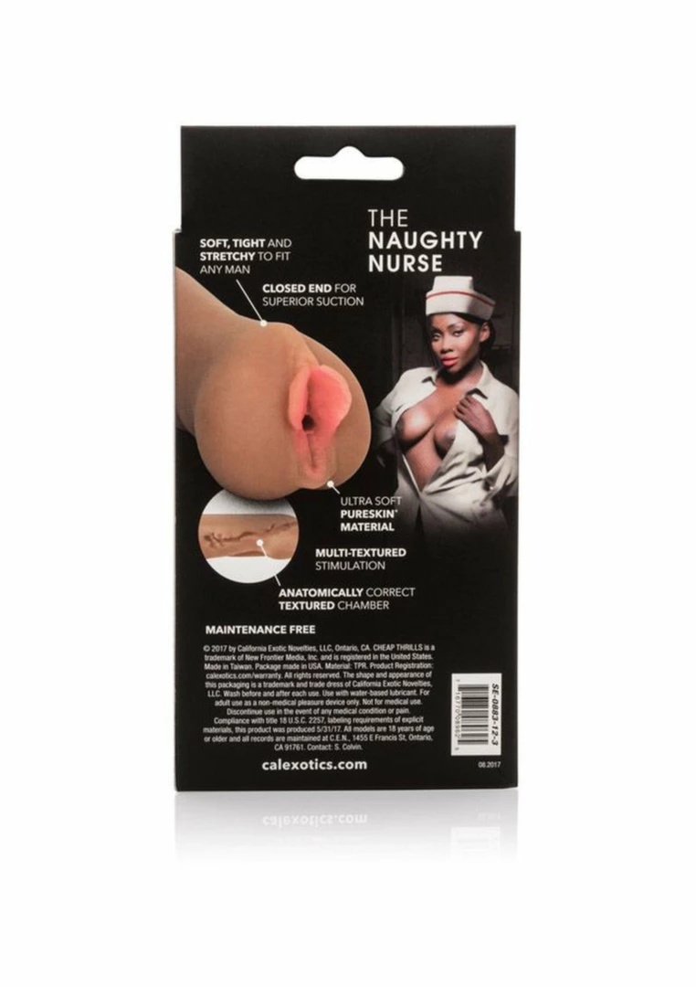 CalExotics Cheap Thrills Naughty Nurse Intimate Sleeve Pureskin TPE offers a practical design for comfortable