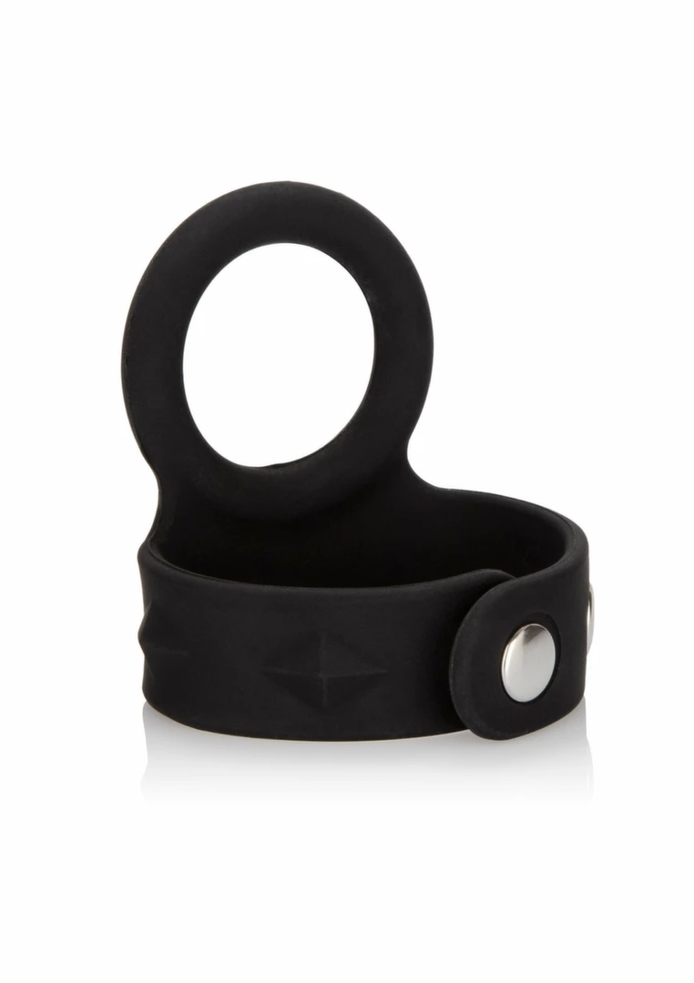 CalExotics 3-Snap Scrotum Ring Medium Adjustable Silicone System - Anelma sextoys