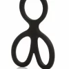 CalExotics Silicone Ball Spreader Triple Support Ring Black - Anelma sextoys