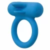CalExotics Rechargeable Double Trouble Silicone Couples Ring Blue - Anelma sextoys