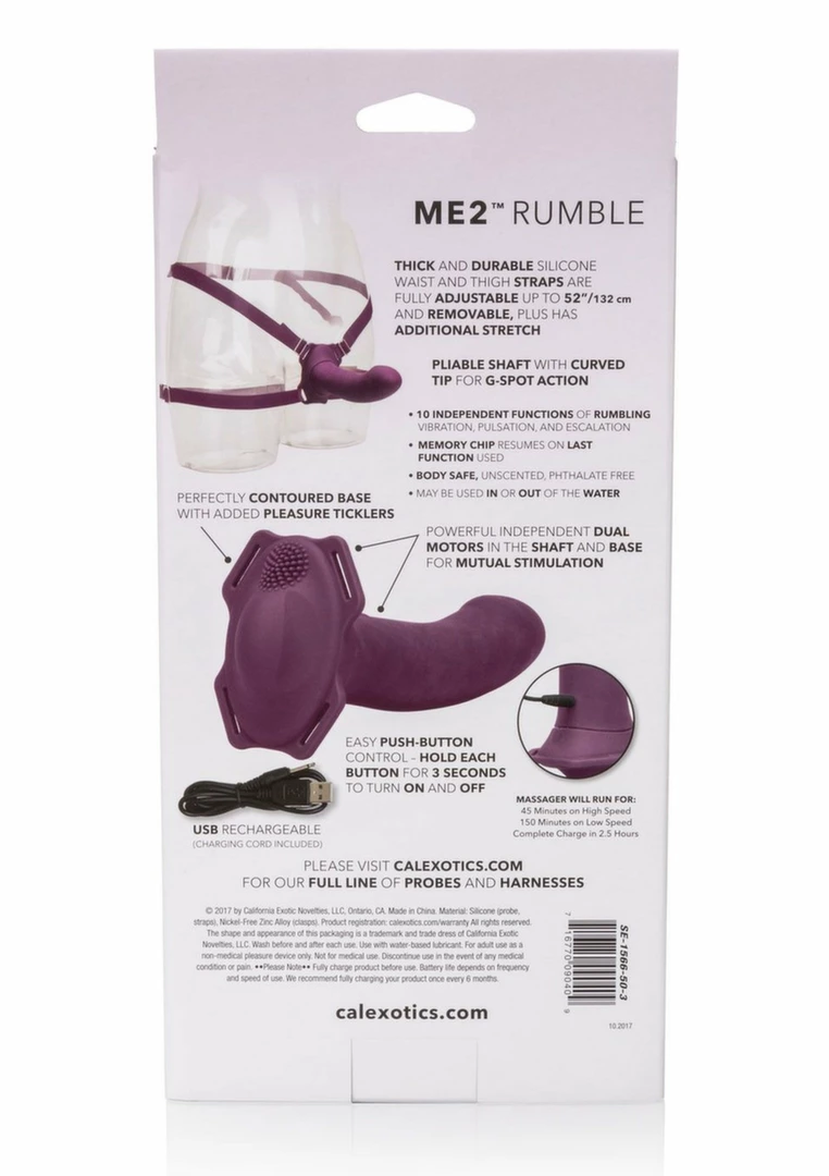 CalExotics Me2 Rumbler - wibrujący masażer intymny z podwojnym silnikiem - Anelma eroticshop