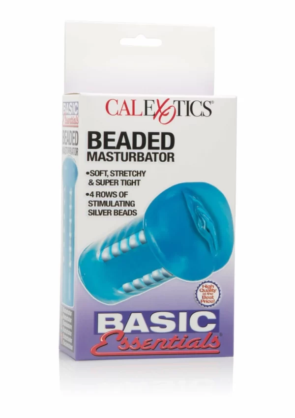 BasicEssentials Beaded Intimate Stroker Transparent TPR 13cm combines an ergonomic design for comfortable