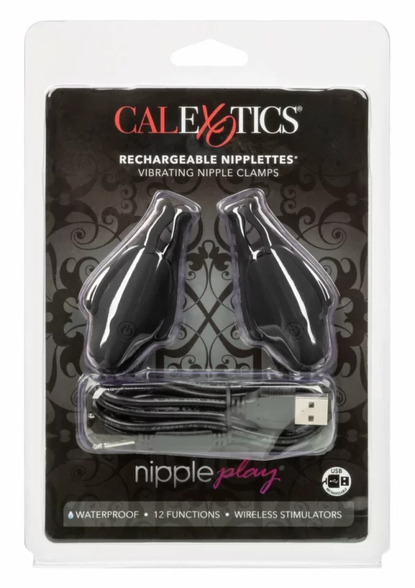 CalExotics Rechargeable Nipplettes Adjustable Vibrating