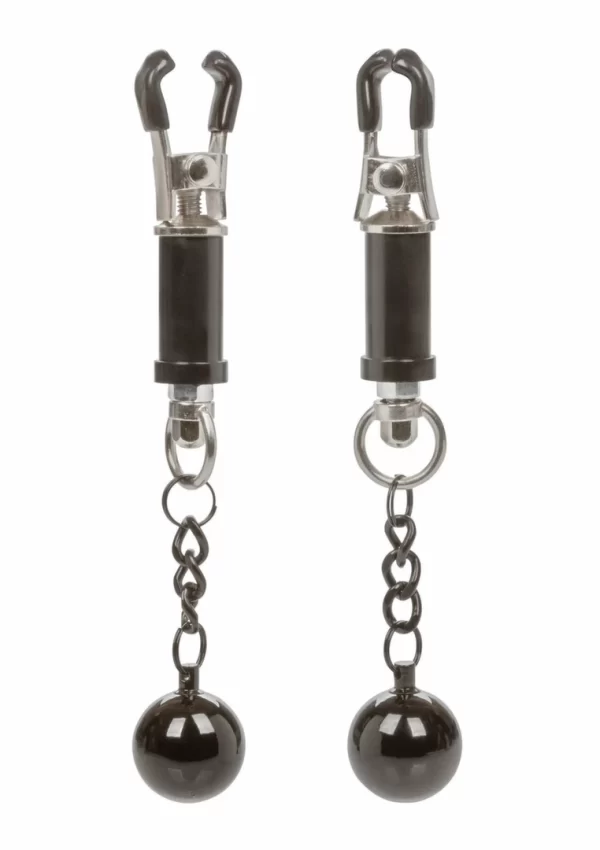 CalExotics Weighted Twist Nipple Clamps regulowane z obciÄ…Å¼eniem 2 szt.