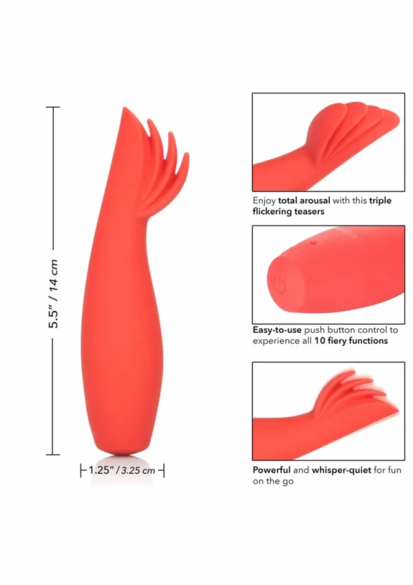 CalExotics Red Hot Blaze Compact Silicone Vibrating Device