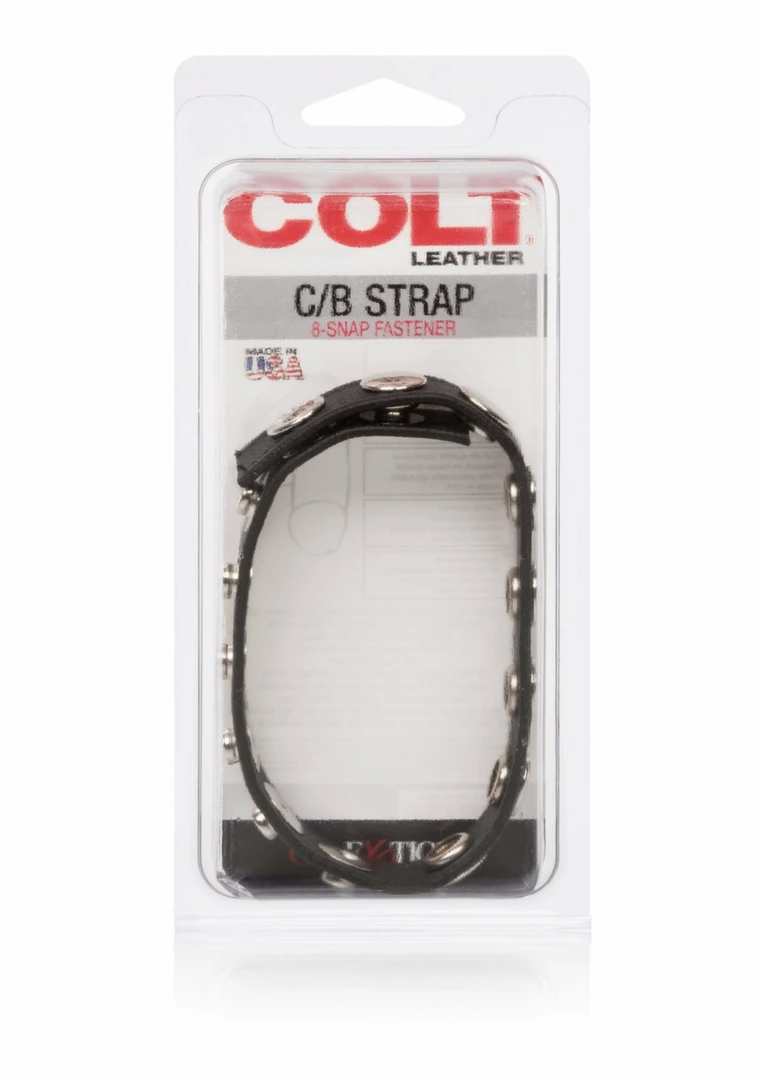 COLT Leather C/B Strap 8-snap - regulowany skorzany pasek z 8 zatrzaskami - Anelma eroticshop