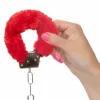Playful Furry Cuffs Adjustable Metal Handcuffs with Faux Fur