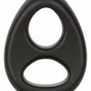 CalExotics Ultra Soft Dual Ring Silicone Support System Black - Anelma sextoys