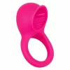 CalExotics Teasing Tongue Enhancer Silicone Rechargeable Ring Black - Anelma sextoys