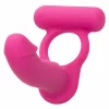 CalExotics Double Diver Silicone Rechargeable Intimate Ring Blue - Anelma sextoys